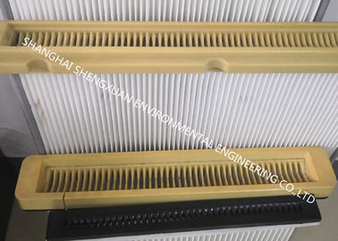 Flat Type High Flow Panel Pleated Filter Cartridge 500 mm Flange Width For Cement Silo Top